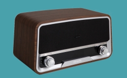 Dock para dispositivos iOS tem design inspirado em rádio valvulado de 1955