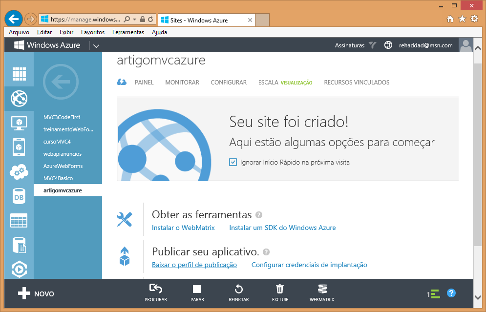 Figura 17 – Perfil de publicação