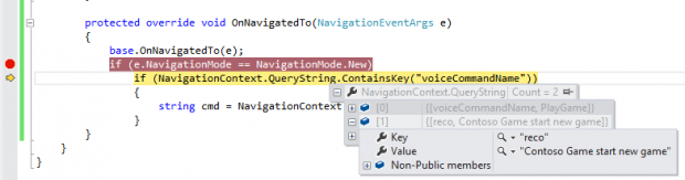 Figura 10 – Breakpoint para verificar os comandos