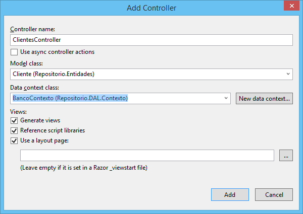 Figura 15 – Informações para o Controller.