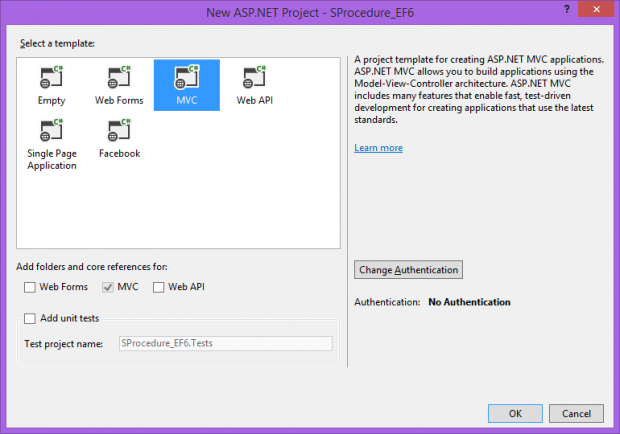 Figura 2 – Template vazio do ASP.NET