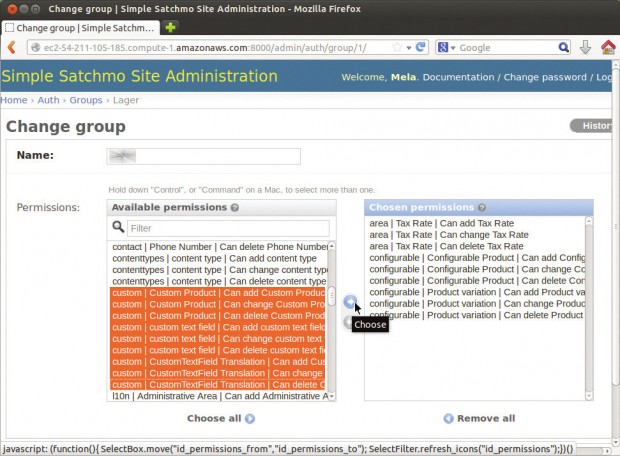 Figura 2: O gerente da loja usa as opções de catálogo para definir os detalhes de um produto. Aqui, também é possível especificar como a interface web apresenta seus itens (por exemplo, formulários, botões e imagens).