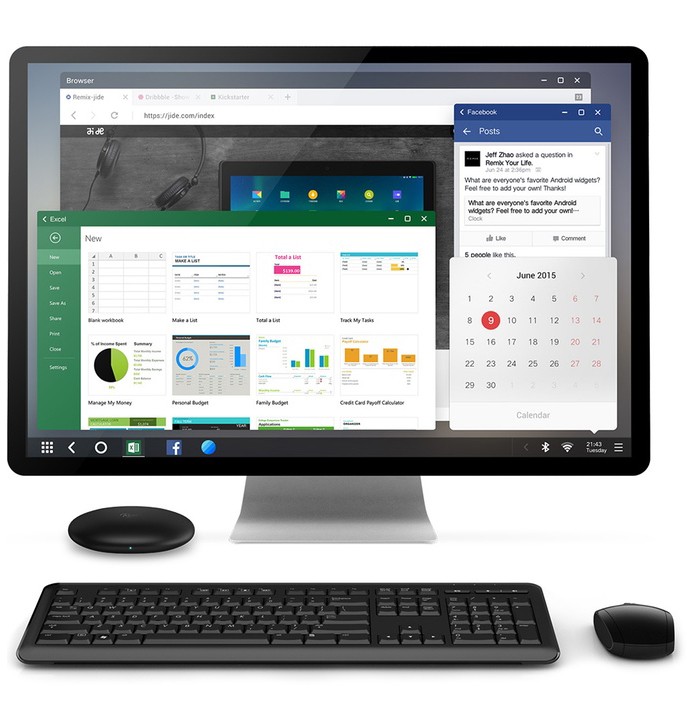Gadget usa Android customizado com recursos semelhantes ao Windows (Foto: Reprodução/Kickstarter)