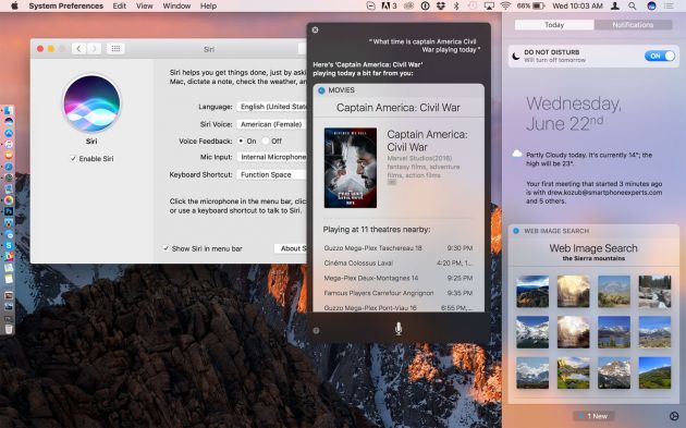 Siri no macOS Sierra