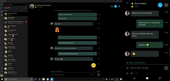 Skype ganha suporte para ler e enviar SMS no Windows 10 (Foto: Divulgação/Microsoft)