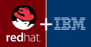 logos da ibm e red hat juntos