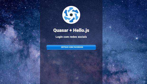 Autenticação com Hello.js no Quasar Framework