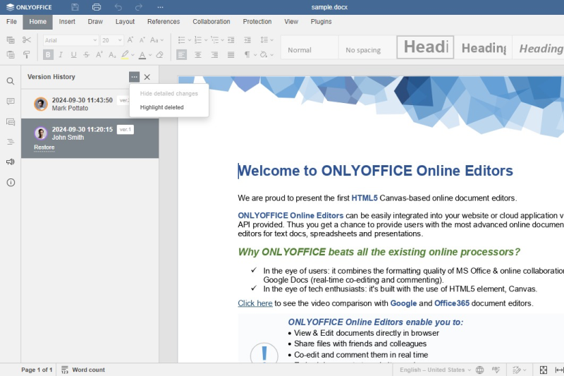 [publi] ONLYOFFICE Docs 8.2 é lançado com edição colaborativa de PDF, interface reformulada, desempenho otimizado, RTL em planilhas e mais