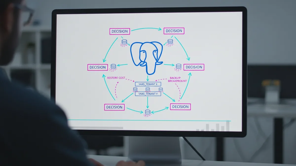 Toda SaaS com mais de um cliente trava seis decisões no PostgreSQL