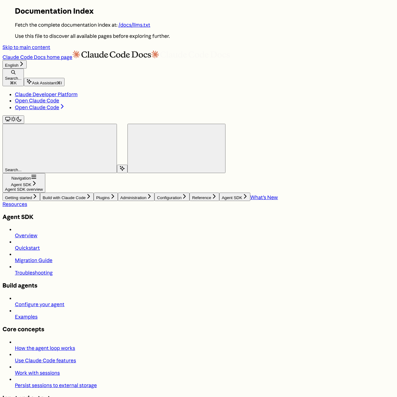 Trecho da documentação oficial do Claude Agent SDK, com a seção 'Compare the Agent SDK to other Claude tools' e a lista de capacidades herdadas do Claude Code