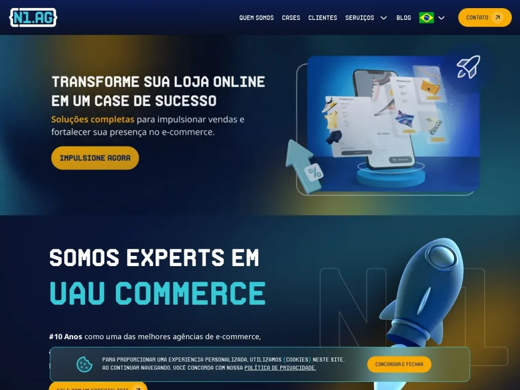 Página inicial do site de Agência N1