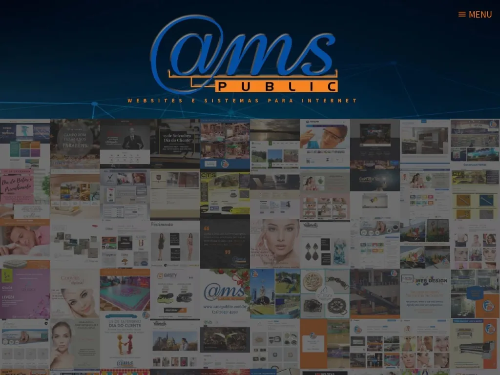 Página inicial do site de AMS Public