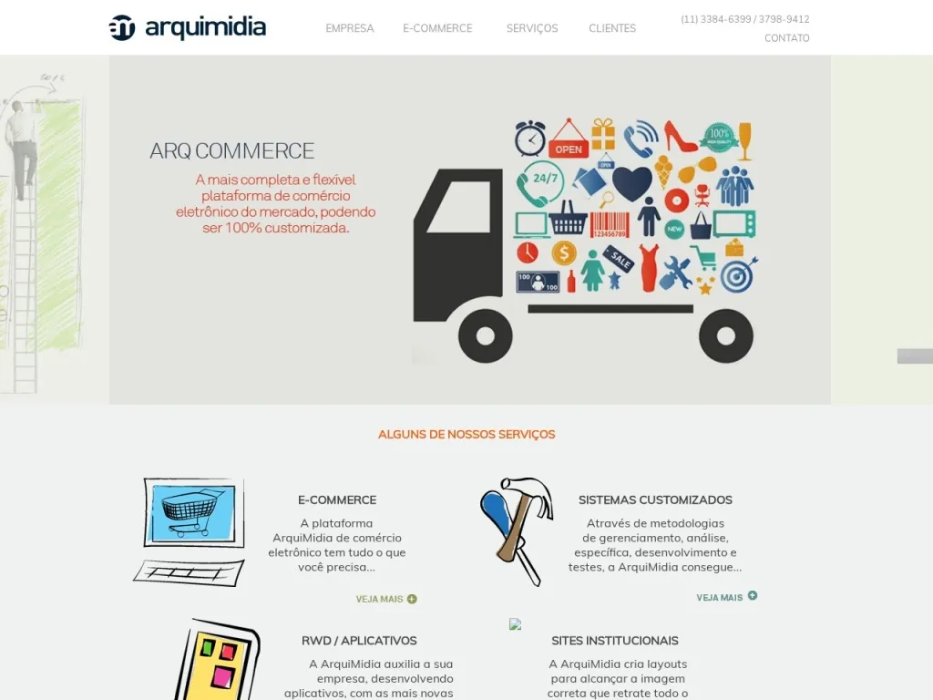 Página inicial do site de ArquiMidia