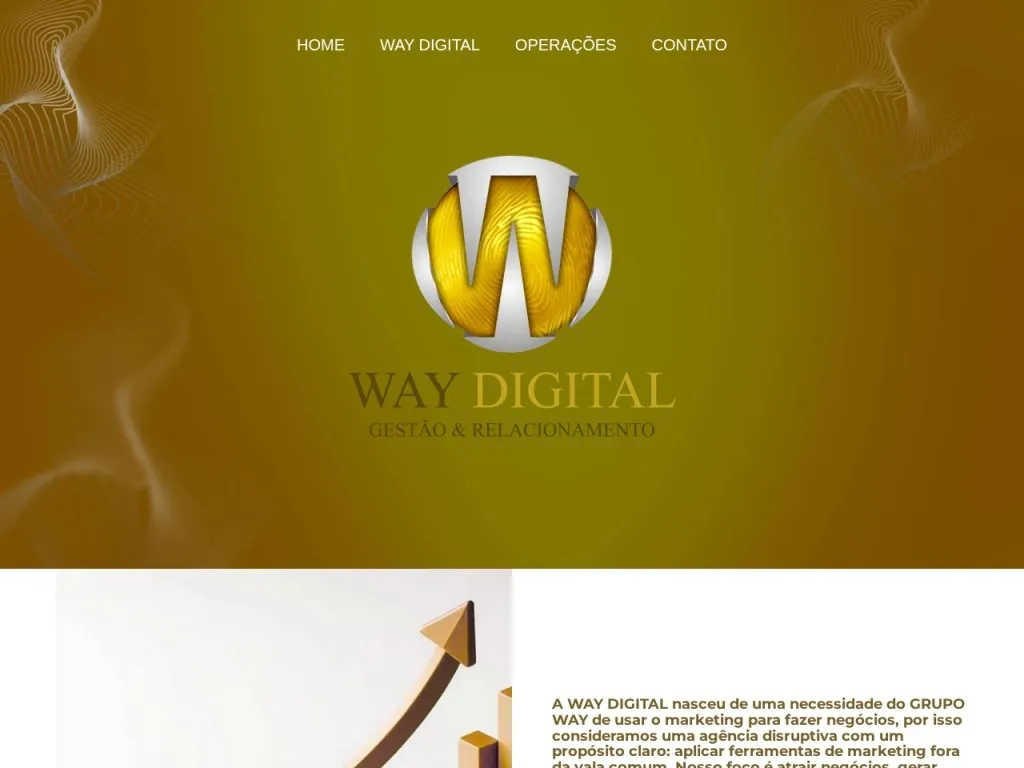 Página inicial do site de AWD - Agência Way Digital