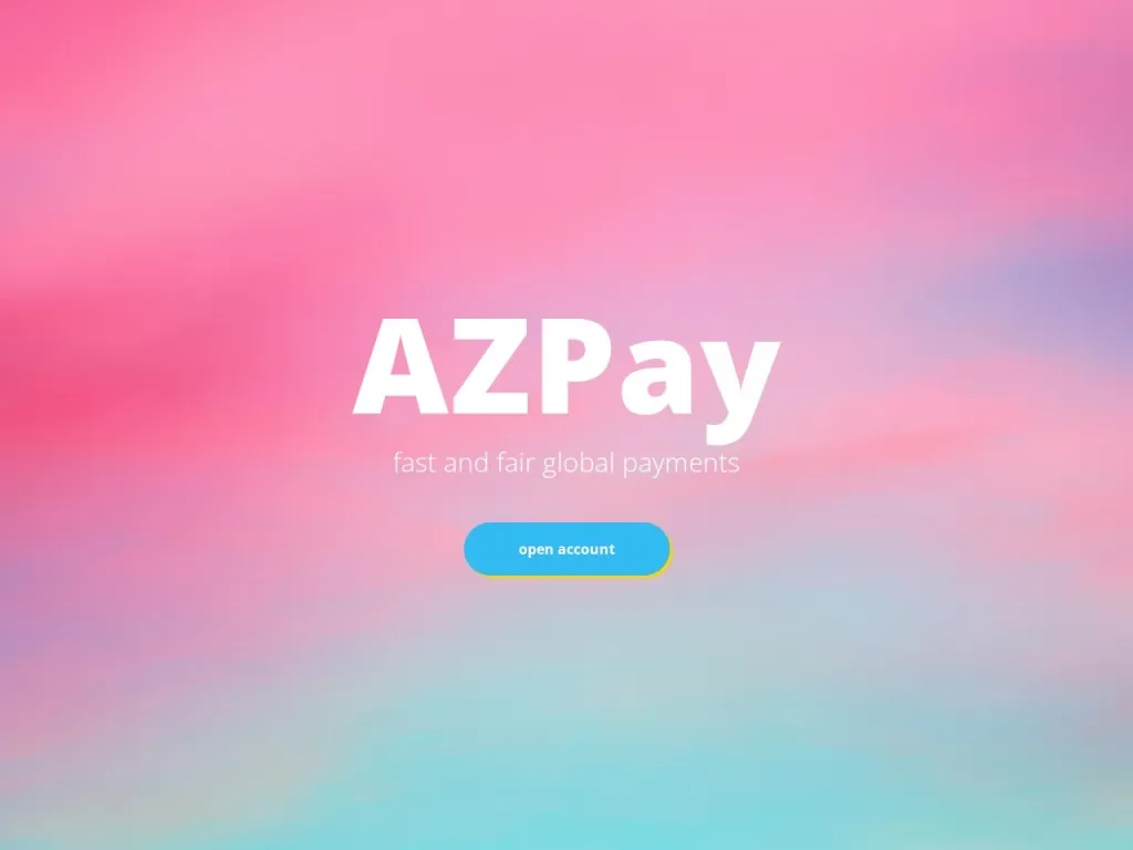 Página inicial do site de AZPay Smart Payment Solutions