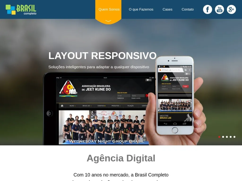 Página inicial do site de Brasil Completo