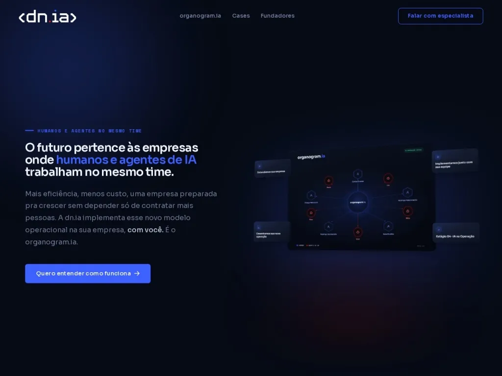 Página inicial do site de Buscar ID
