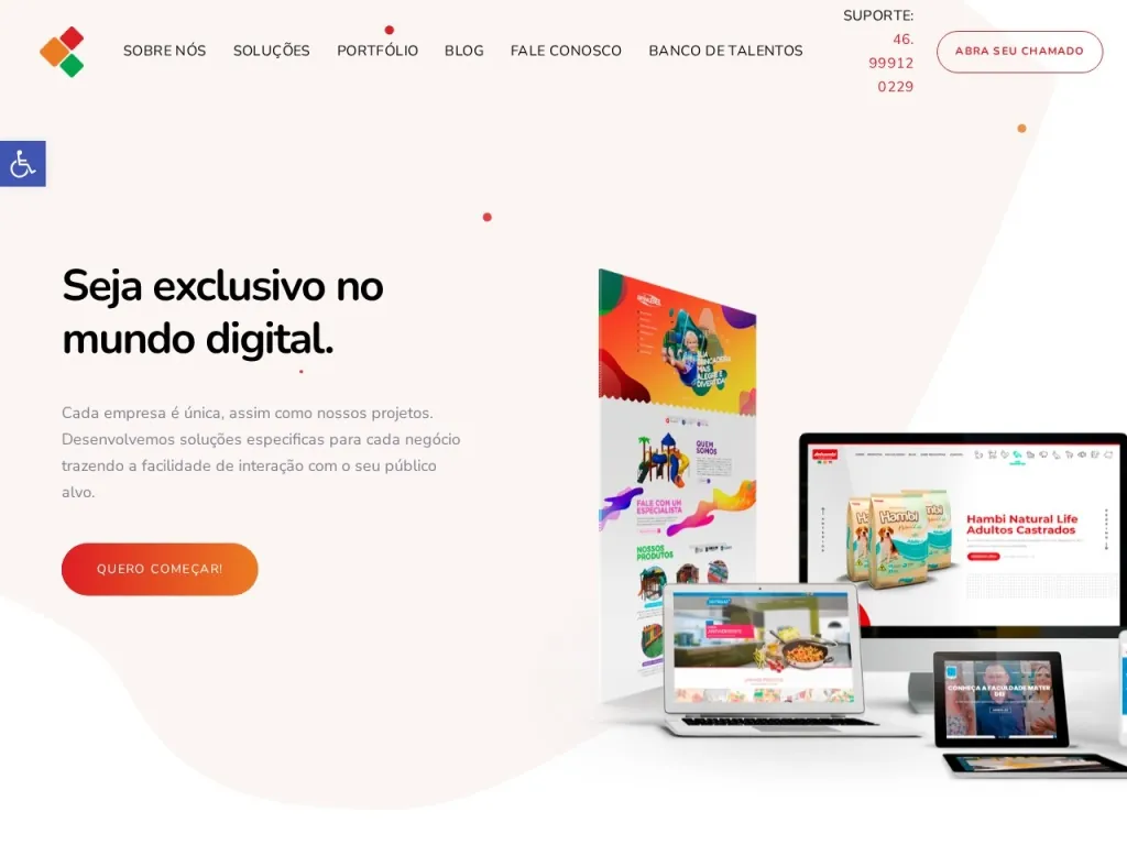 Página inicial do site de Ceicom