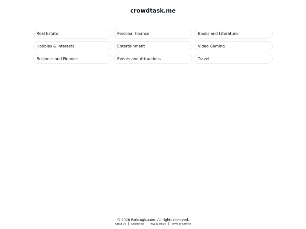 Página inicial do site de Crowdtask