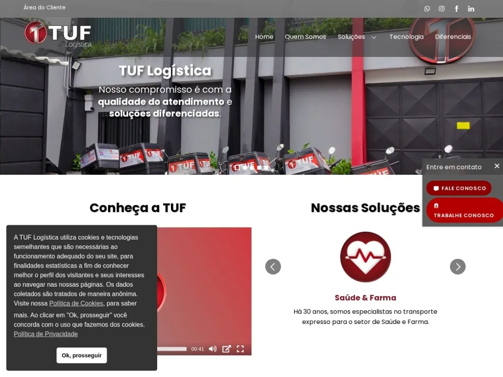 Página inicial do site de D.C.D.S SERVIÇOS DE ENTREGAS RAPIDAS  EIRELI -ME