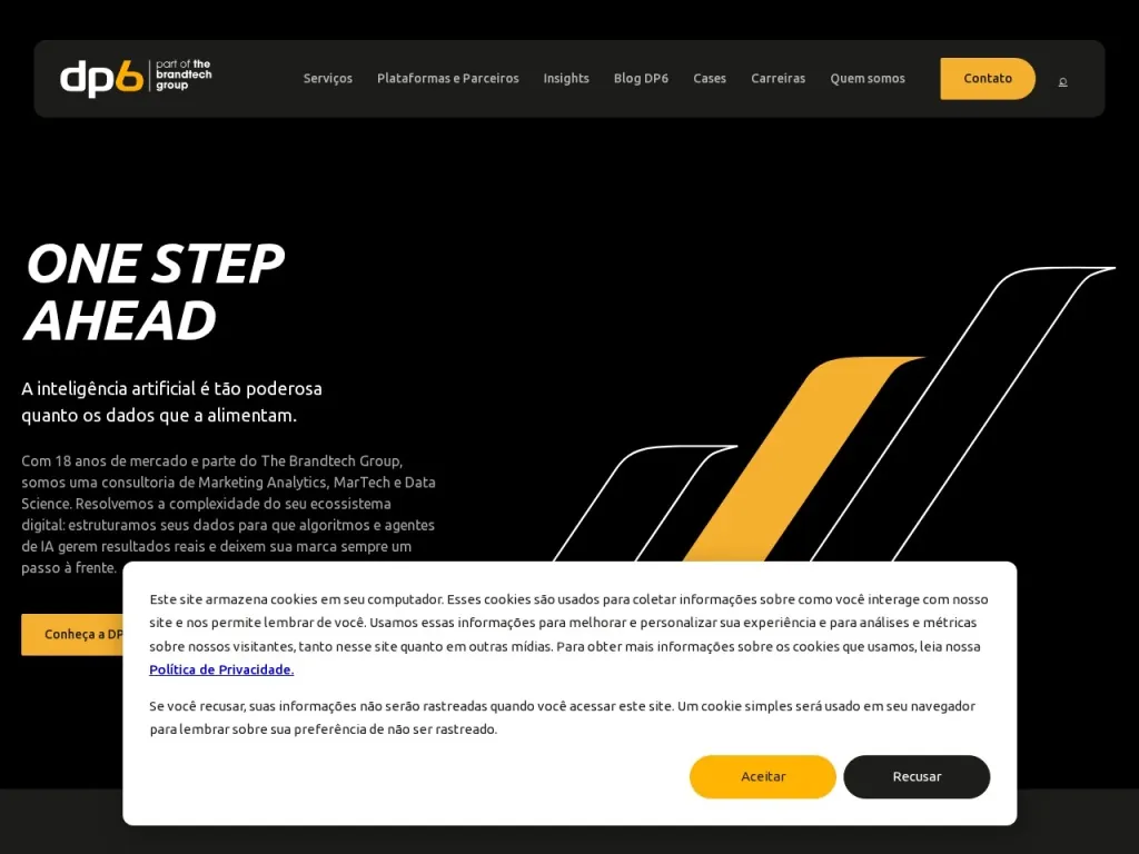 Página inicial do site de DP6
