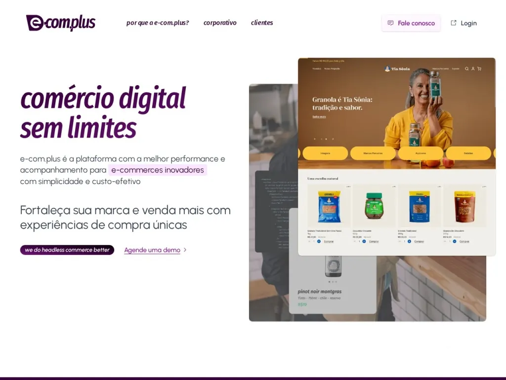 Página inicial do site de E-Com Club Softwares para a E-Commerce LTDA
