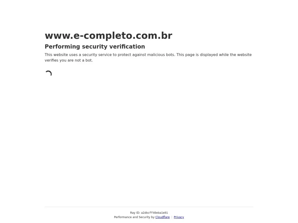 Página inicial do site de E-completo