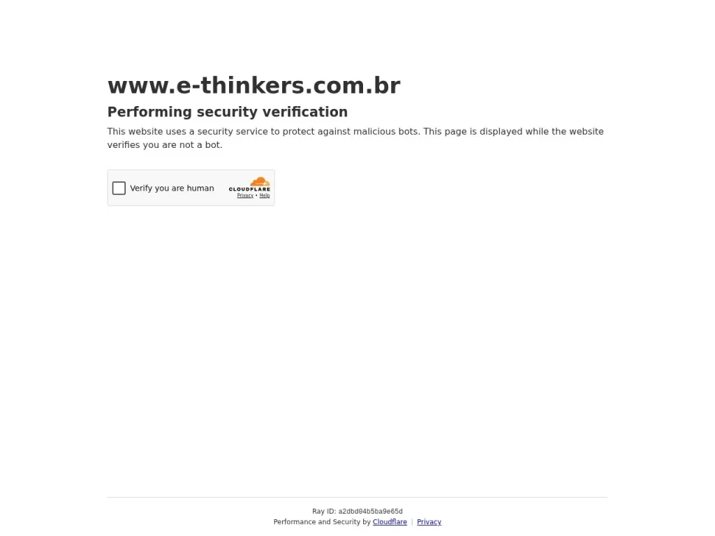Página inicial do site de E-thinkers