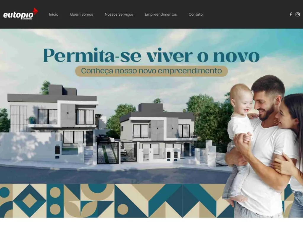 Página inicial do site de Eutopio