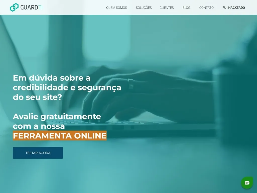 Página inicial do site de GUARD SOLUÇÕES EM TECNOLOGIA DA INFORMAÇÃO LTDA