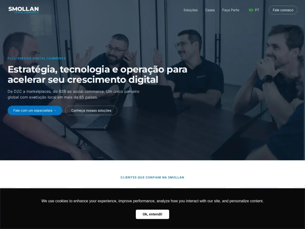 Página inicial do site de Híbrido