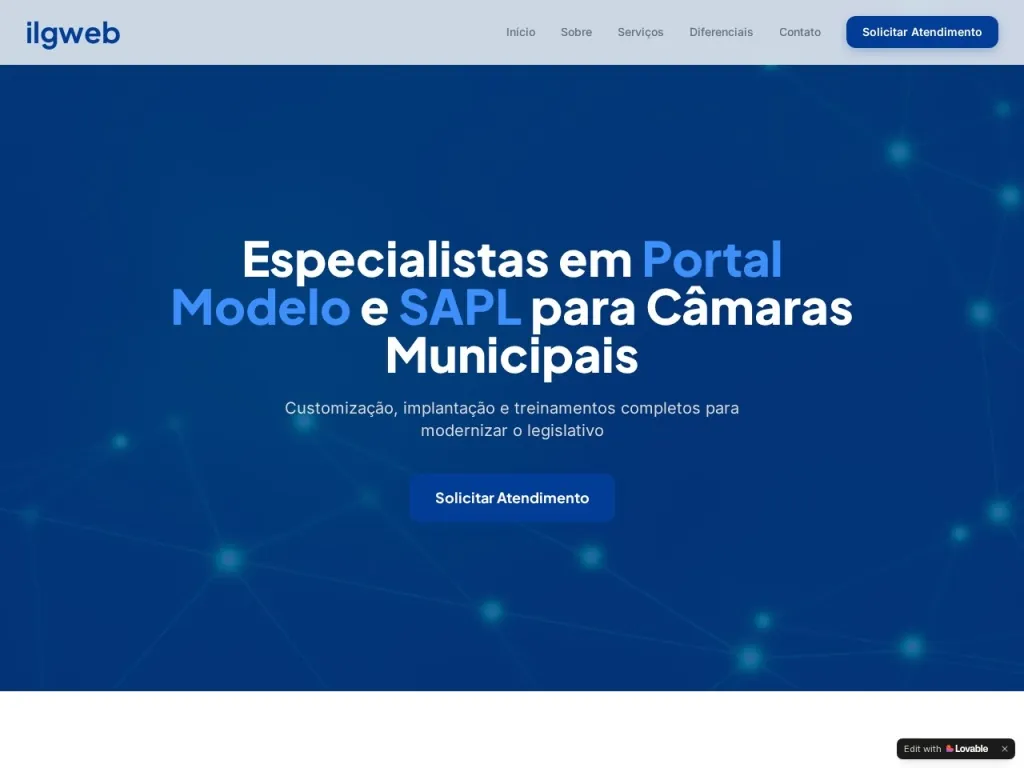 Página inicial do site de ilgweb