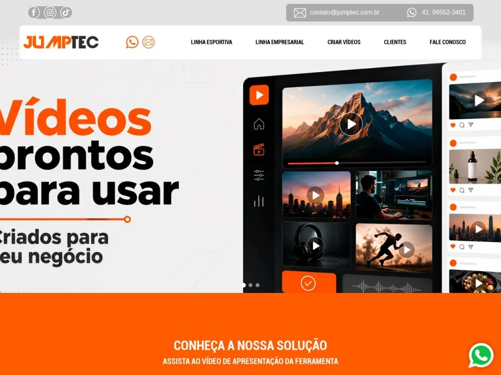 Página inicial do site de JUMPTEC SOLUÇÕES TECNOLÓGICAS LTDA