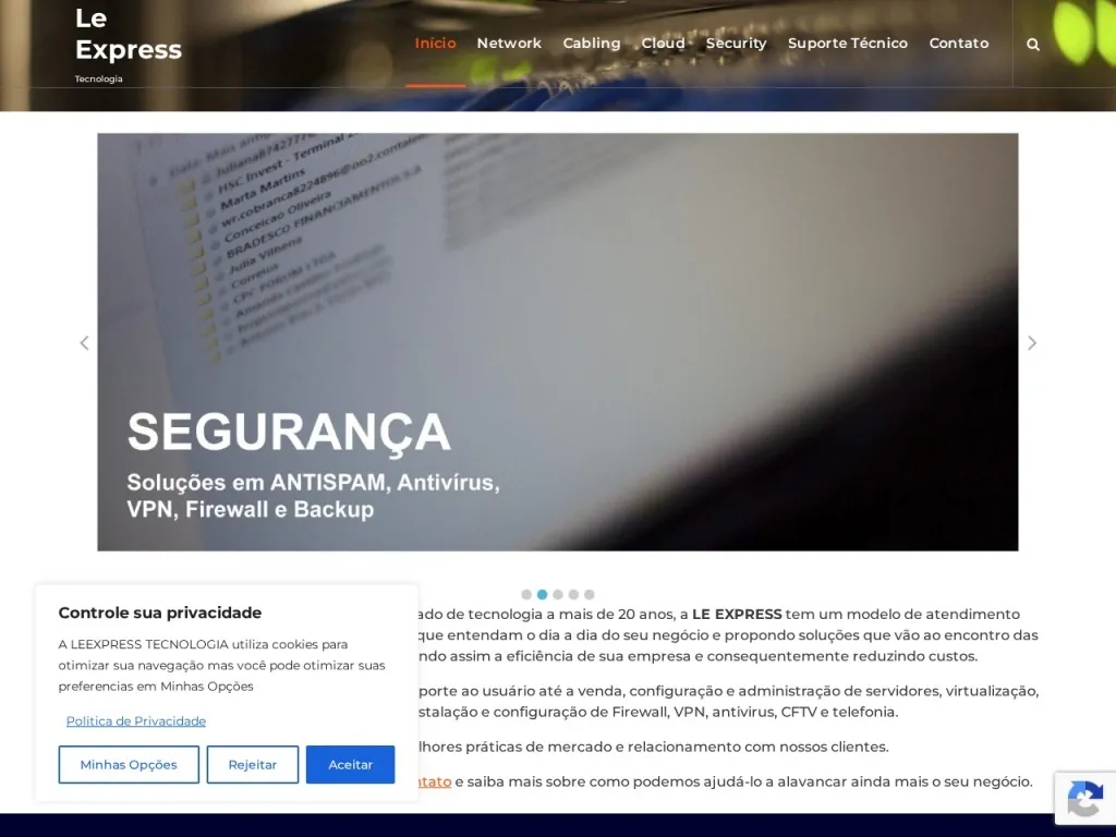 Página inicial do site de L'Express