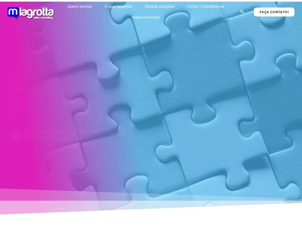 Página inicial do site de M.Lagrotta