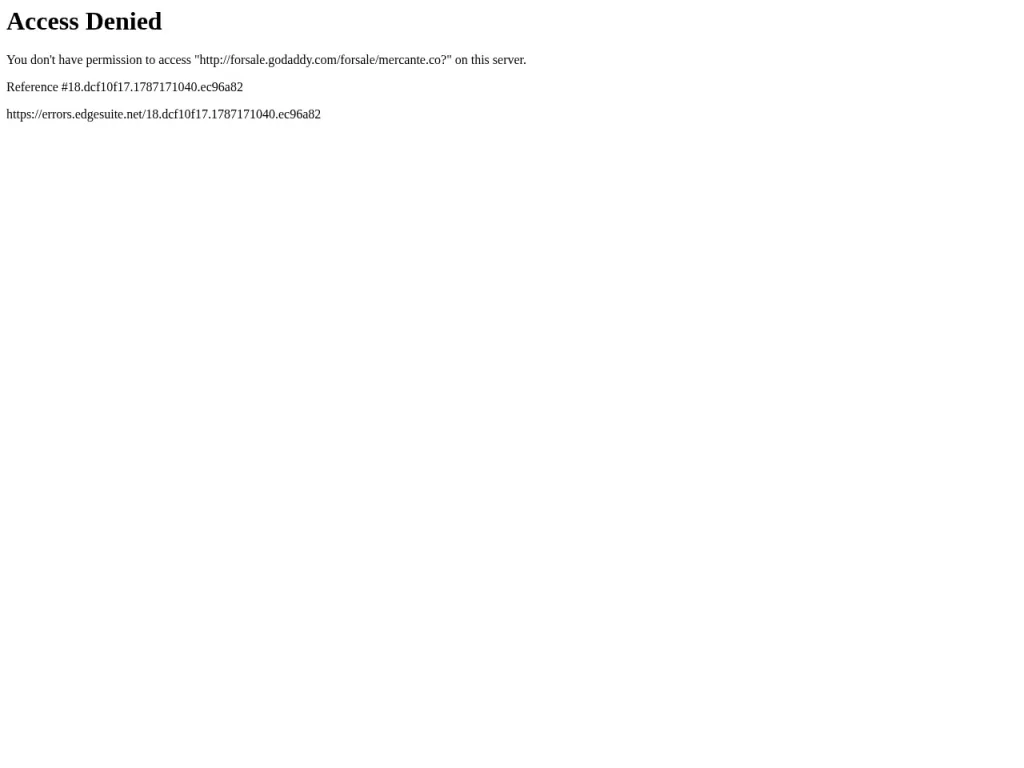 Página inicial do site de Mercante.co