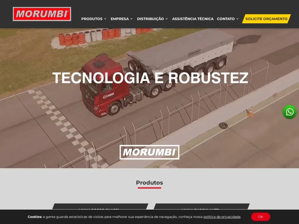 Página inicial do site de MORUMBI INDUSTRIAL LTDA