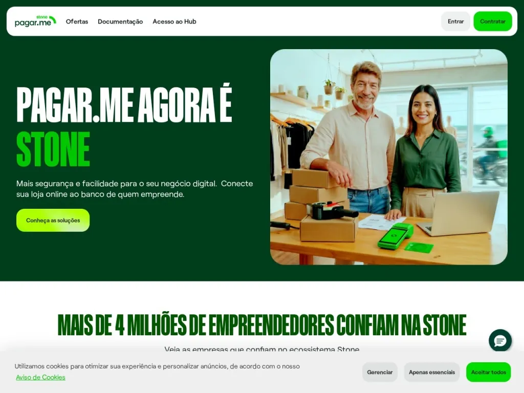 Página inicial do site de MundiPagg