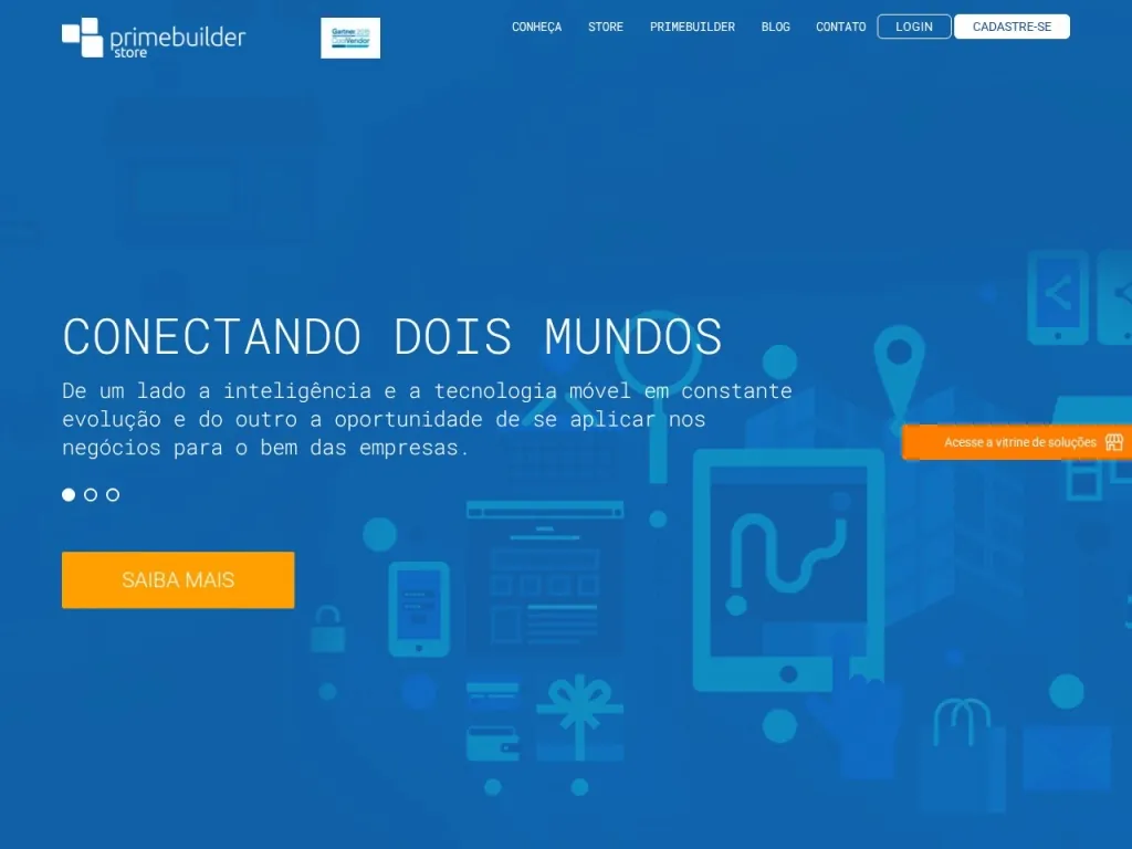 Página inicial do site de Prime Systems
