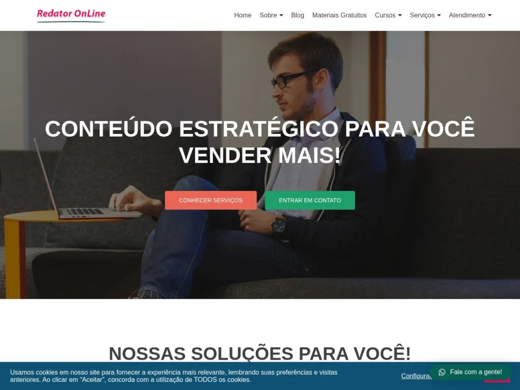 Página inicial do site de RedatorOnLine.net