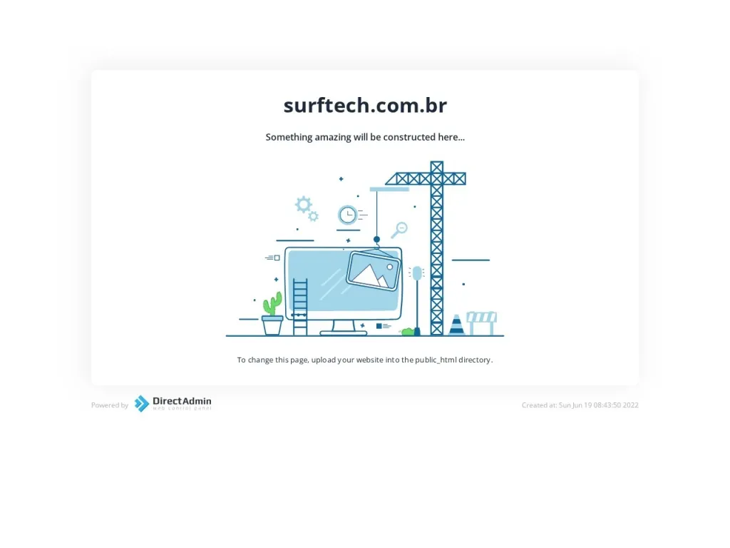 Página inicial do site de Surftech Agência Digital