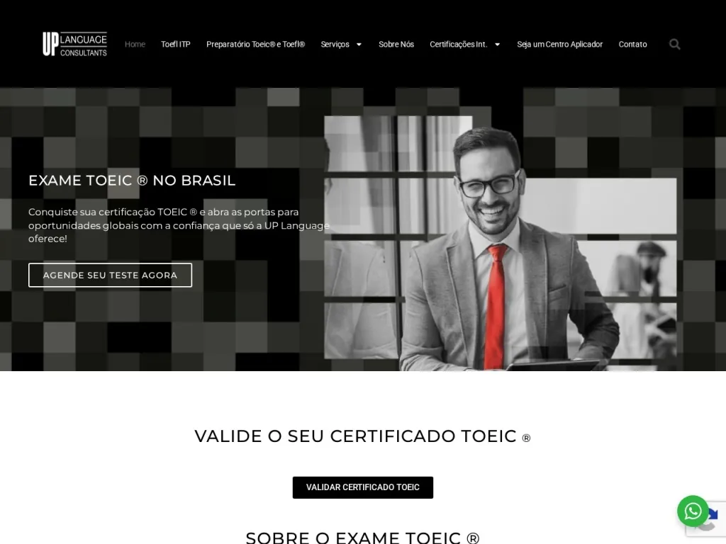 Página inicial do site de TOIC E-COMMERCE & COMÉRCIO EXTERIOR