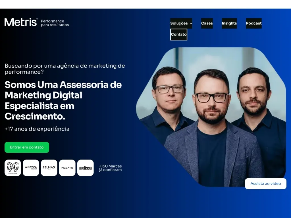 Página inicial do site de Trevl Digital