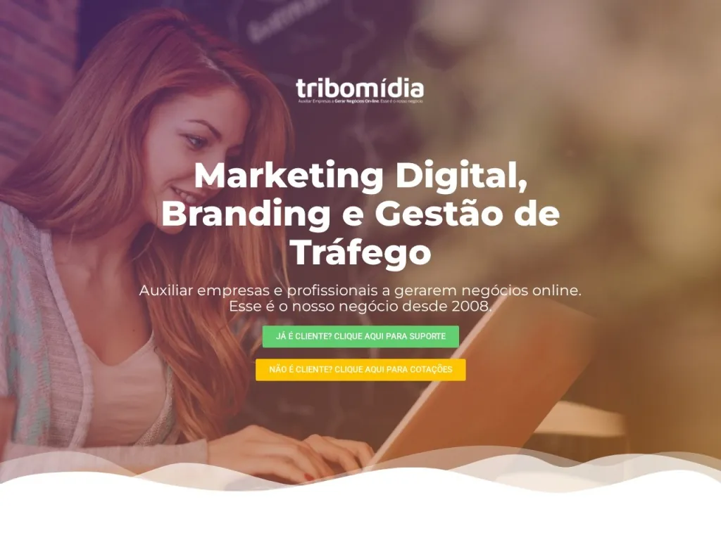 Página inicial do site de Tribomídia