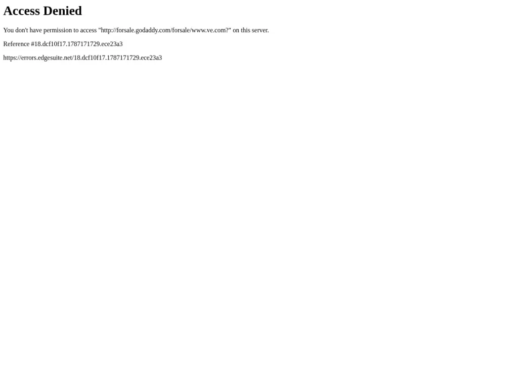 Página inicial do site de Ve