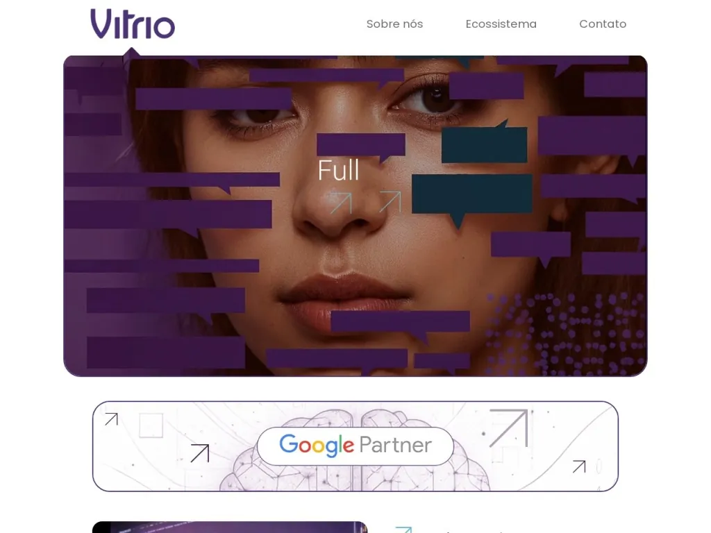 Página inicial do site de Vitrio