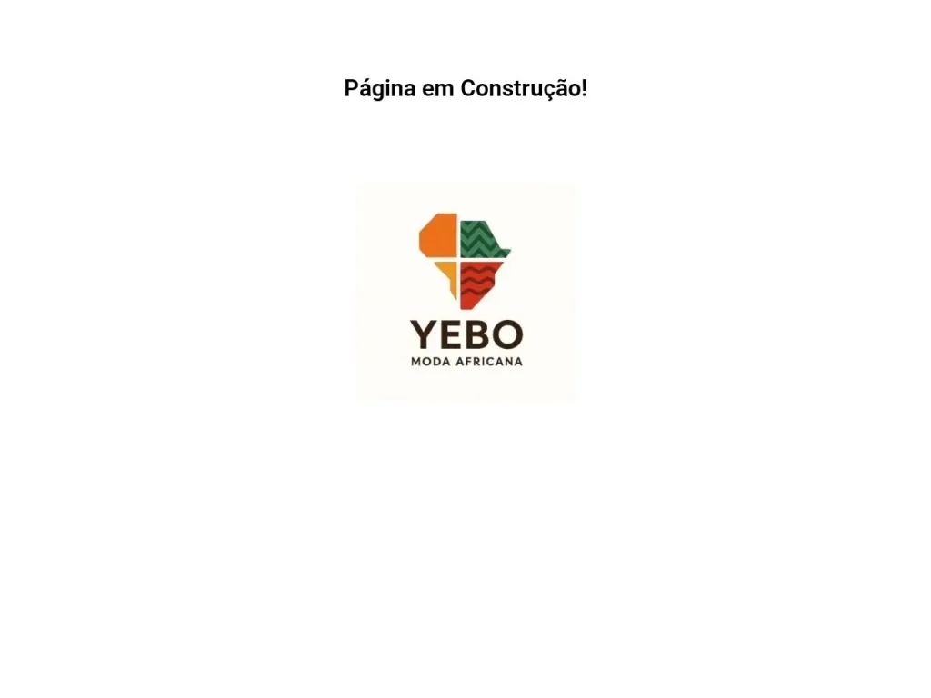 Página inicial do site de Yebo API e-Commerce